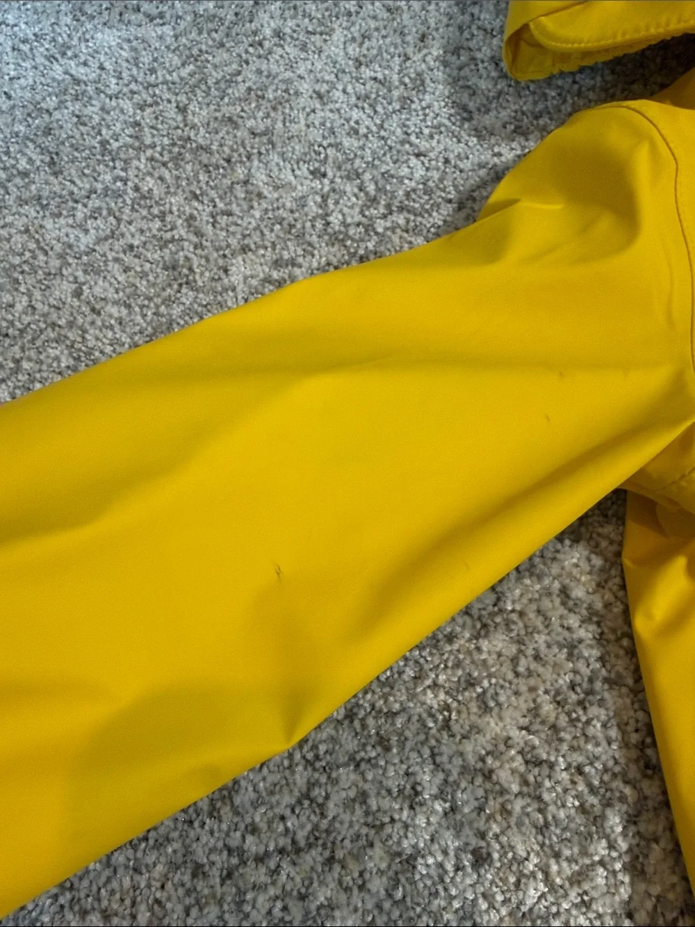 Cat & Jack Bright Yellow Hooded Rain Jacket with Reflective Trim